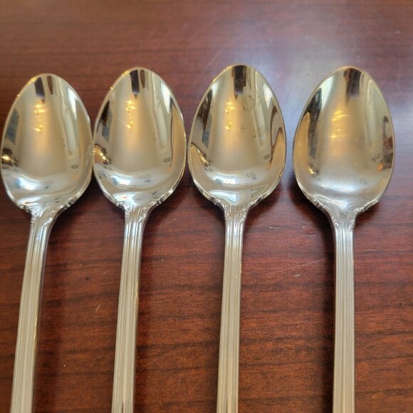 Set Of 4 Reed & Barton Iced Tea Spoons Renessaince pattern - Picture 3 of 4
